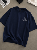 Nazariya Navy Embroidered T-shirt